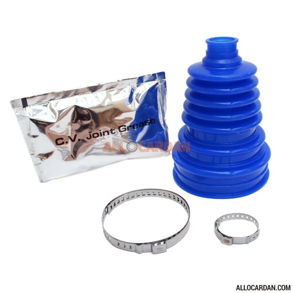 Soufflet de cardan UNIVERSEL + colliers + graisse  SILICONE BLEU ALFA