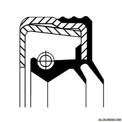 Bague d'étanchéité, moyeu de roue CORTECO 12015265B