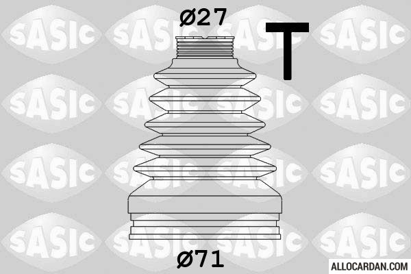 Jeu de joints-soufflets, arbre de commande SASIC 1906032