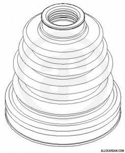Jeu de joint-soufflet, arbre de commande AUTOFREN SEINSA D8428