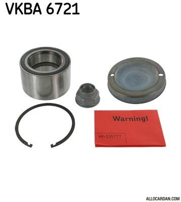 Kit de roulements de roue SKF VKBA6721