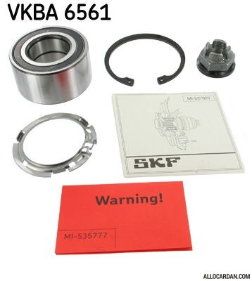 Kit de roulements de roue SKF VKBA6561