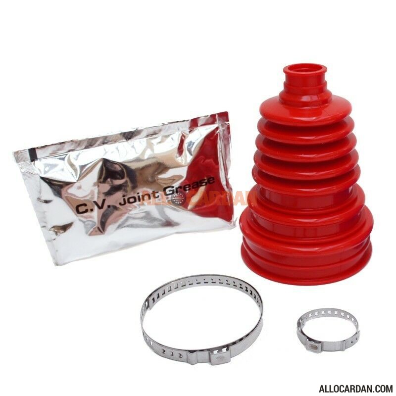 Soufflet de cardan UNIVERSEL + colliers + graisse  SILICONE ROUGE BMW